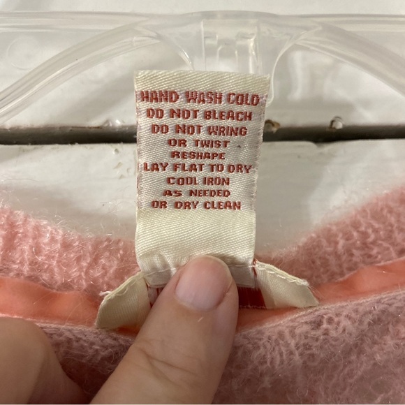 Sundance Soft Pink LaRosa Knit Nylon/Mohair/Lambswool Sweater Cardigan - Picture 11 of 11